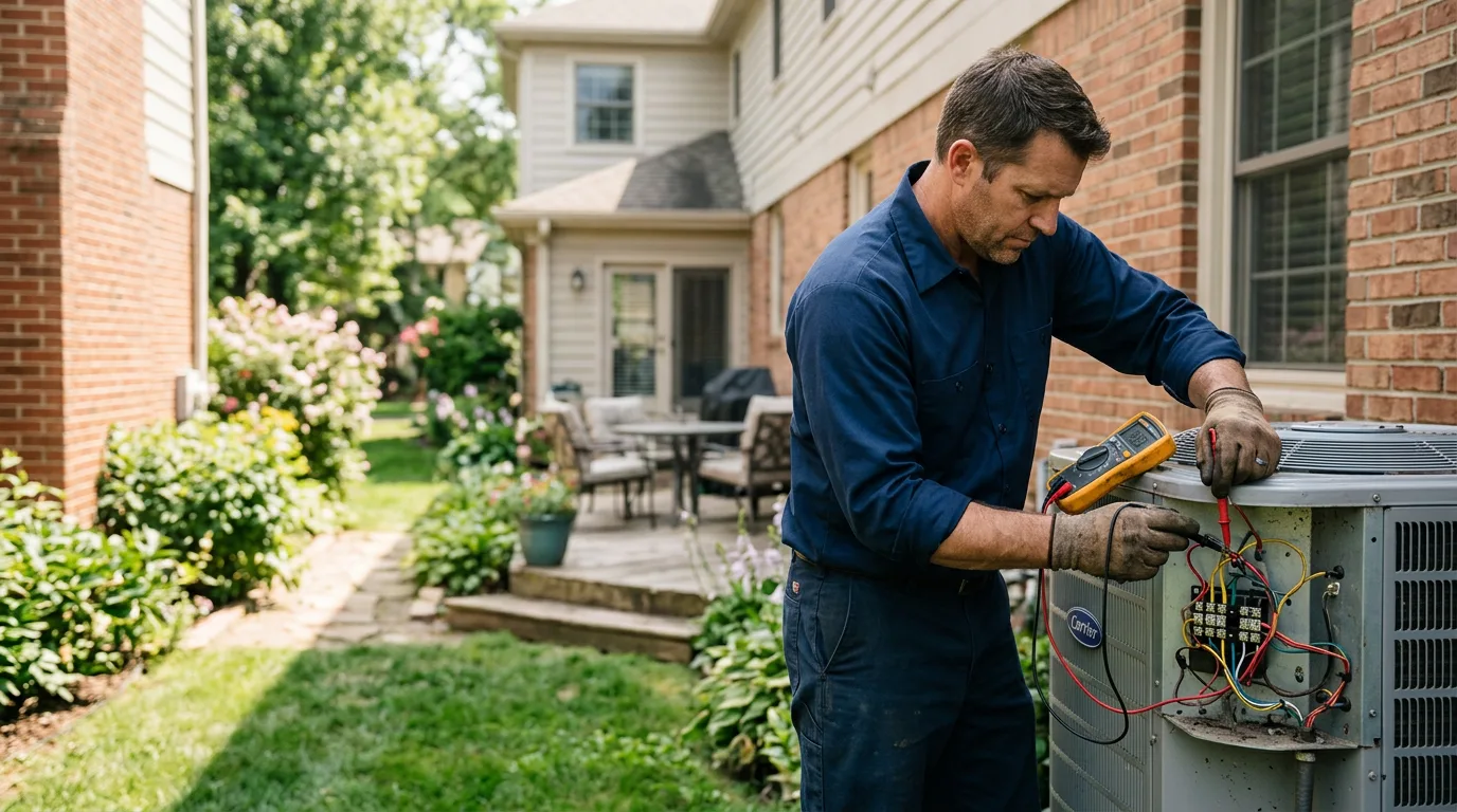 HVAC technician working near Woodbury, NY